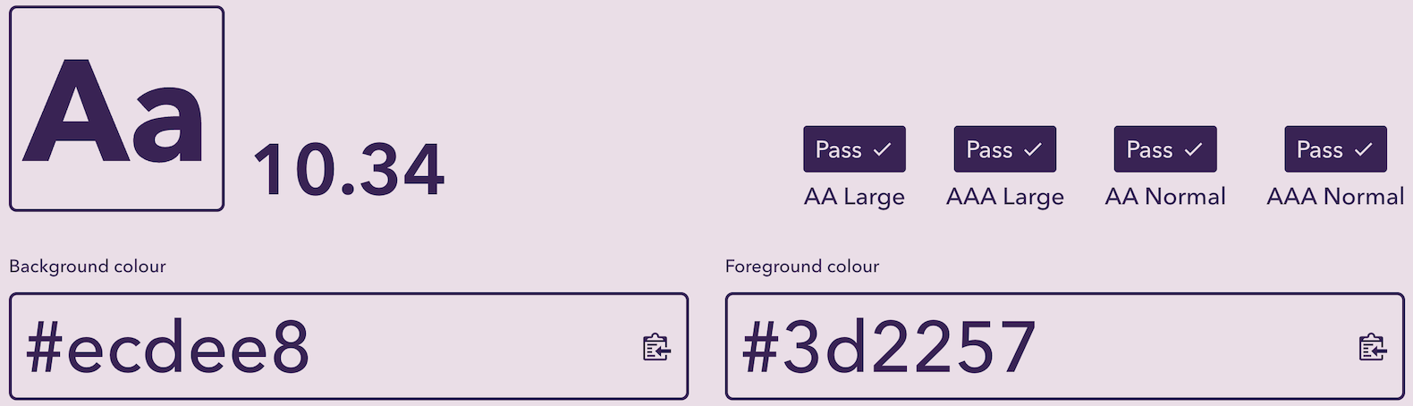 Kleurcontrast test 2 — paars op wit